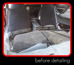 interior before cleaning